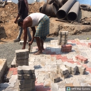 Cheranalloor OHSR: interlock brick laying work in progress