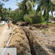 90mm 10kg PVC pipe laying work 