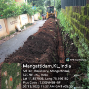 Mangattidam distribution main pipe laying