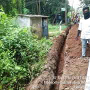 Laying of 90mm PVC