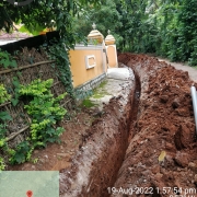 Laying of 90mm PVC