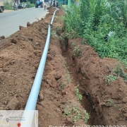 Laying of 90 mm pvc 6 kg