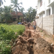 Pipe  laying work