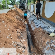 Laying of 350 mm DI is in progress 