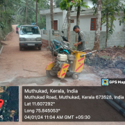 Ward7, bank road, muthukad, house connection work.