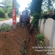 Laying of 90 mm pvc