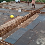 Reinforcement work of roof slab