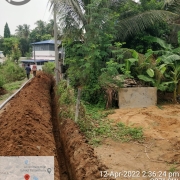 90mm PVC pipe laying work 