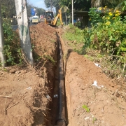 200mm DI pipe laying