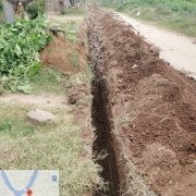 90mm PVC pipe laying