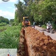 Laying of 90mm PVC 