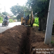 250mm DI pipe laying