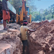 PIPE LAYING WORK IN PROGRESS