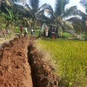 160mm PVC laying
