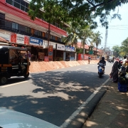 Pipe laying work along Dist court-Kaichoondi road
