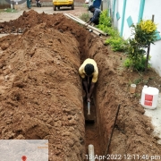 90mm PVC PIPE LAYING WORK