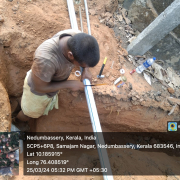 63 mm PVC pipe laying at Temple residence - branch road
