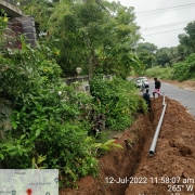 Laying of 90 mm pvc