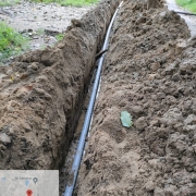 Laying of 90 mm pvc