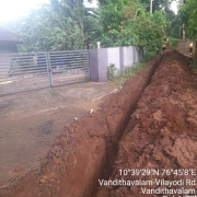 Laying of 90mm pvc