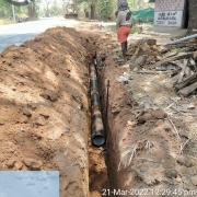 250 mm DI k9 pipe laying 