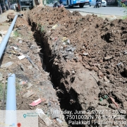 Laying of 110 mm pvc
