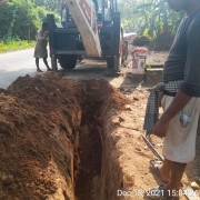 laying of 140mm pvc
