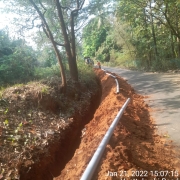 90mm PVC pipe laying