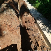 pipe line interconnection and gap filling work
