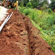90 mm PVC pipe laying 