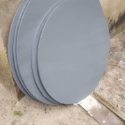 Painting work of manhole lid completed 
