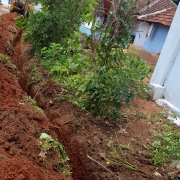 90 mm pvc pipe laying work 