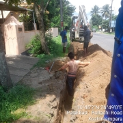  laying of 110mm 6kg pipe