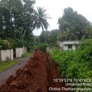 Laying of 90 mm pvc