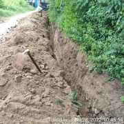 Laying of 90 mm pvc