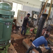 erection of raw water pump set