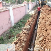 250 mm DI Pipe laying