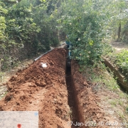 90mm PVC pipe laying