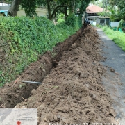 Laying of 90mm PVC
