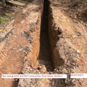 Pipe Laying work and MH Construction from Mens Hostel 3