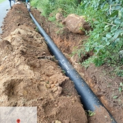 Laying of 300mm DI pipe 
