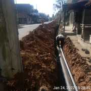 200mm DI pipe laying 