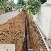 laying of 250mm DI k9 pipe 