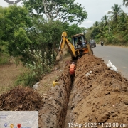 250mm DI k9 pipe laying work