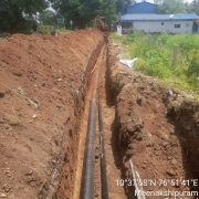 laying of 250mm di, 200mm di pipe 