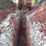 Pipe  laying work