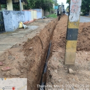 Laying of 200 DI is in progress