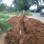 Laying of 125mm GI pipe