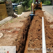 110 mm 8kg pvc pipe laying work