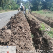 Laying of 90 mm pvc